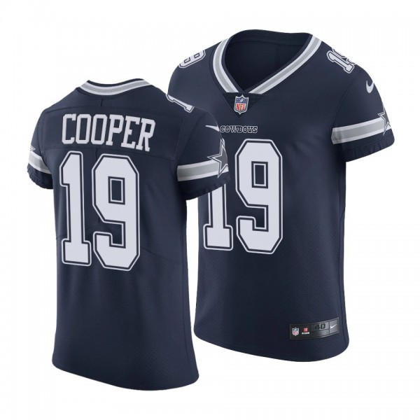 Men's Cowboys #19 Amari Cooper Navy Vapor Elite Je...