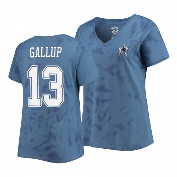 Women's Michael Gallup Cowboys Navy Name Number Ti...